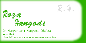 roza hangodi business card